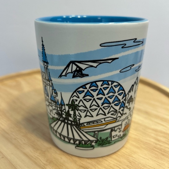 WALT DISNEY WORLD Coffee Mug Skyline 4 Parks Epcot Hollywood Tower Magic Kingdom - Picture 2 of 9